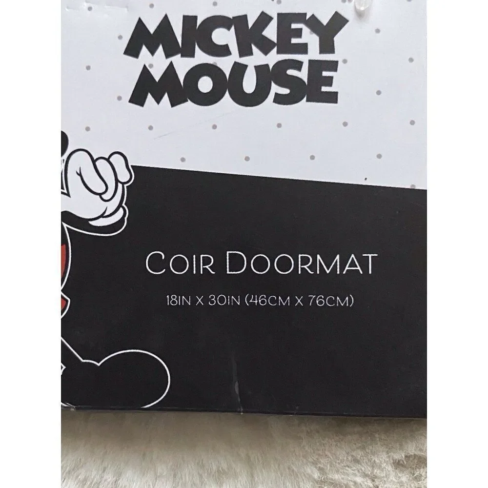 Disney‎ Mickey Minnie Mouse Coir Door Mat 18x30” Outdoor Rug WELCOME  Hello Bye